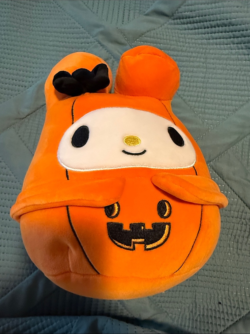 Hello Kitty Squishmallows  Pumpkin Hood Plush with White Face